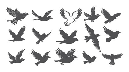 Bird Silhouette Vector Illustration for Nature Wildlife and Freedom ConceptsBird Silhouette Vector Illustration for Nature Wildlife and Freedom Concepts