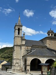 A large building with towers