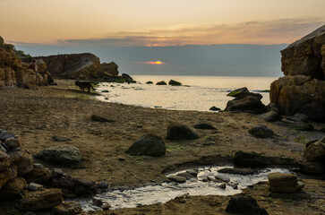Serenity: the primeval desert slopes of Fontanka wild beach