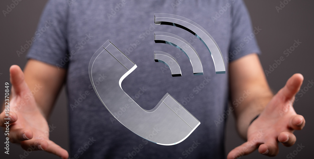 Poster Simple and fast contact.  Wireless communication for easy connection.