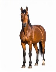 Fototapeta premium Horse over white background, no shadow