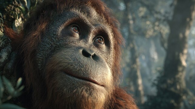 potrait of orang utan