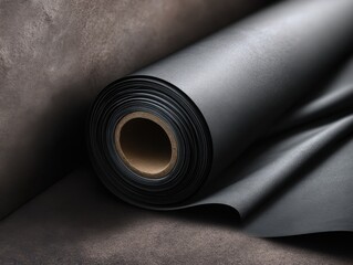 Textile Roll with Textural Elegance: A close-up shot of a freshly unwound textile roll, its layered construction showcasing an intriguing texture, and inviting exploration of tactile qualities.