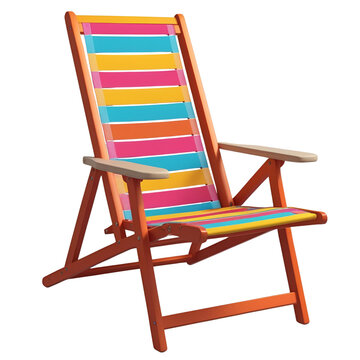 Sedia a sdraio colorata per la spiaggia