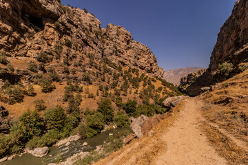 Path in Rawandiz (also Rawanduz) gorge in Kurdistan Region of Iraq