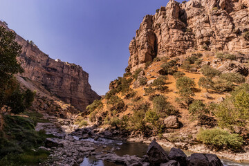 Deep Rawandiz (also Rawanduz) river gorge in Kurdistan Region of Iraq