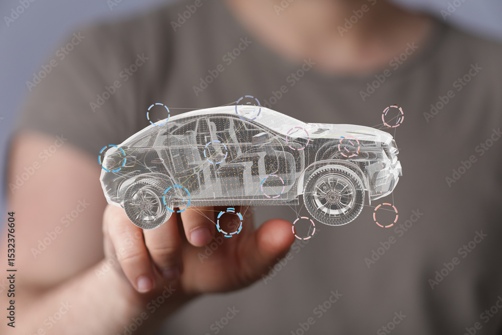 Aufkleber cutting-edge automotive technology. see the future of car design with this innovative 3d model.