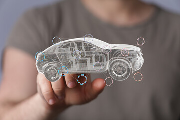 Cutting-edge automotive technology.  See the future of car design with this innovative 3D model.