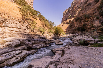 Deep Rawandiz (also Rawanduz) river gorge in Kurdistan Region of Iraq