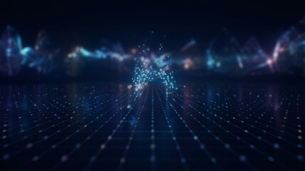 Abstract digital network data visualization