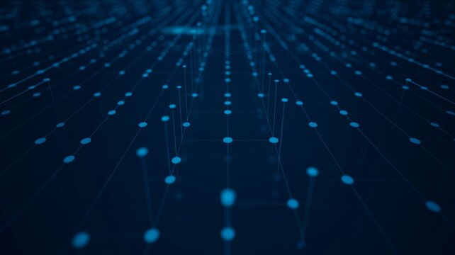 Abstract network connection lines and dots background