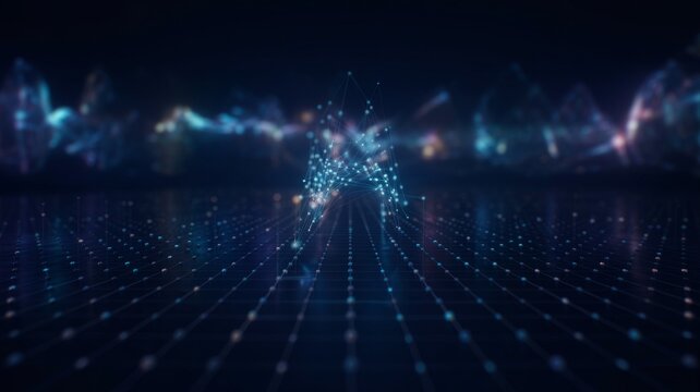 Abstract digital network data visualization - Powered by Adobe