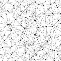 Abstract background and geometric pattern with connecting the dots and lines. Networking concept