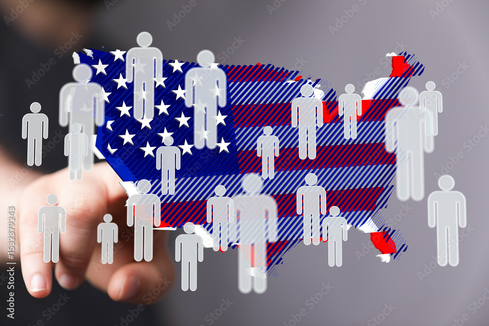 Poster Interactive map visualizing population density across the United States.