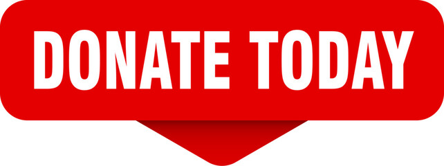 donate today sticker. donate today sign on transparent background