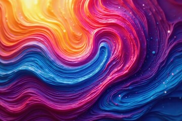 Vibrant swirls, gradient lines, abstract texture, bright, flow