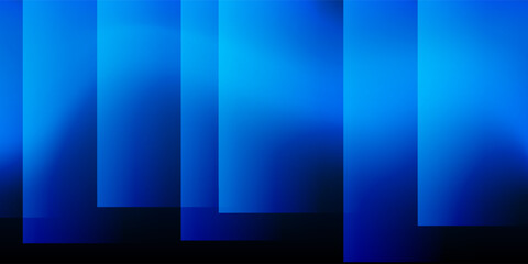 A modern abstract design featuring a smooth blue gradient background with overlapping transparent squares. Harmonious colors, professional look, ideal for business use, websites, etc. Vector design.