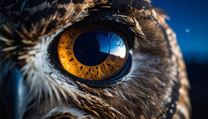 Close-Up of Owl's Eye