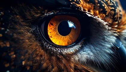 Macro Owl Eye Reflection