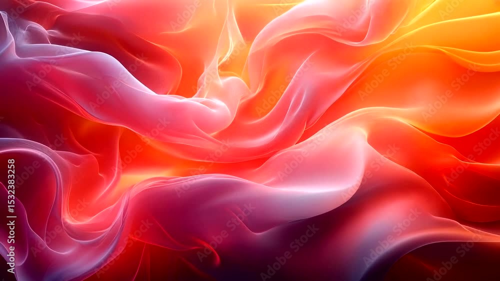 Poster abstract red and orange flowing gradient background video with gentle movements