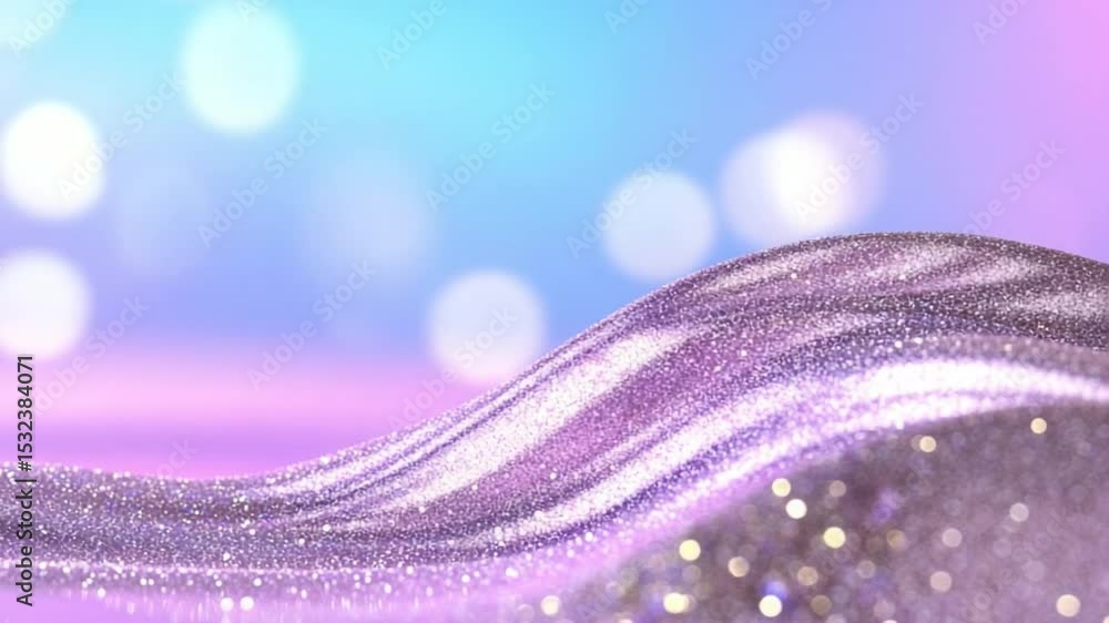 Aufkleber glittering flow: a mesmerizing, ethereal composition featuring flowing, shimmering elements in shade