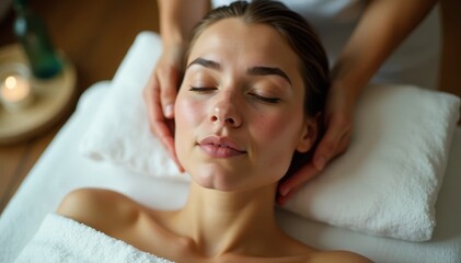 Youthful figure, smooth skin, receiving hot stone therapy, smooth, heat