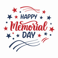 Happy Memorial Day greeting card design