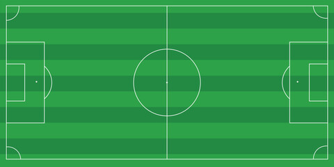 top view of soccer field, vector, modern