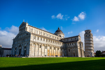 The Pisa Cathedral and Tower of Pisa in Italy during daytime