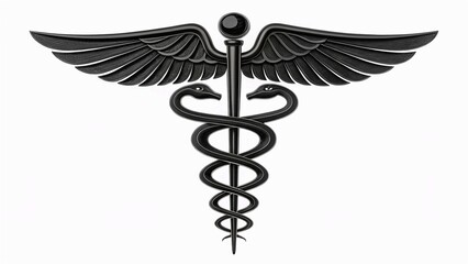 caduceus medical icon on a white background 