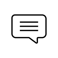 Stroke vector symbol for messaging use, Chat flat vector icon