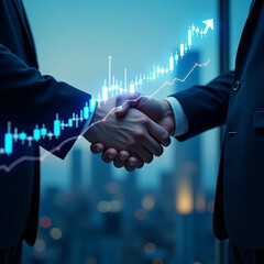 businessmen handshake after a good deal.
