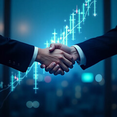 businessmen handshake after a good deal.
