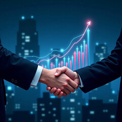 businessmen handshake after a good deal.
