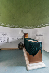 KOY SANJAQ, IRAQ - OCTOBER 5, 2022: Tomb at the Ottoman fortress Koya in Koy Sanjaq town, Kurdistan Region of Iraq