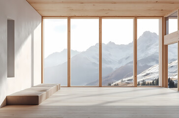 Modern Mountain View Living Room