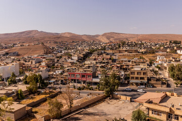 Aerial view of Koy Sanjaq town, Kurdistan Region of Iraq