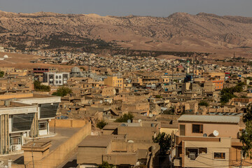 Aerial view of Koy Sanjaq town, Kurdistan Region of Iraq
