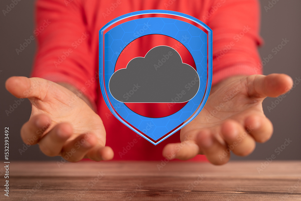 Poster Protecting your cloud data with robust security measures. Ensure privacy and reliability.