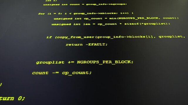 Cinematic Screen Capture - Code Scrolling - 4K