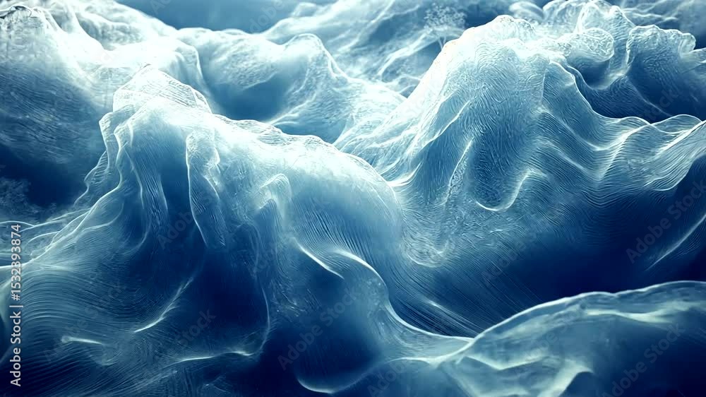 Poster abstract underwater ocean wave motion background animation blue gradient texture