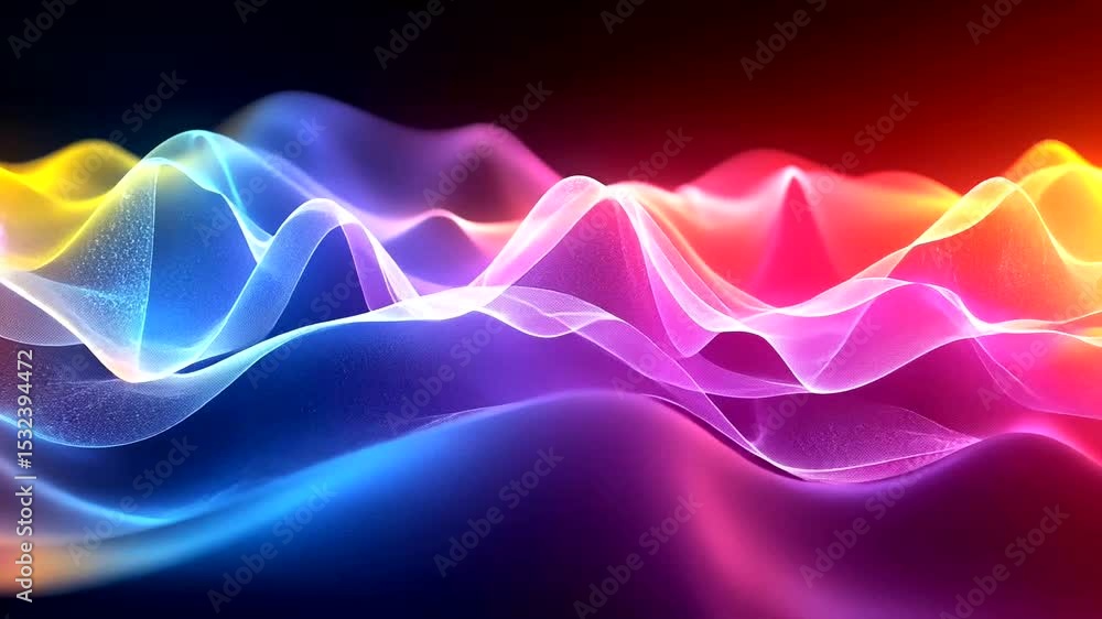 Poster abstract vibrant gradient waves background animation for modern technology presentation