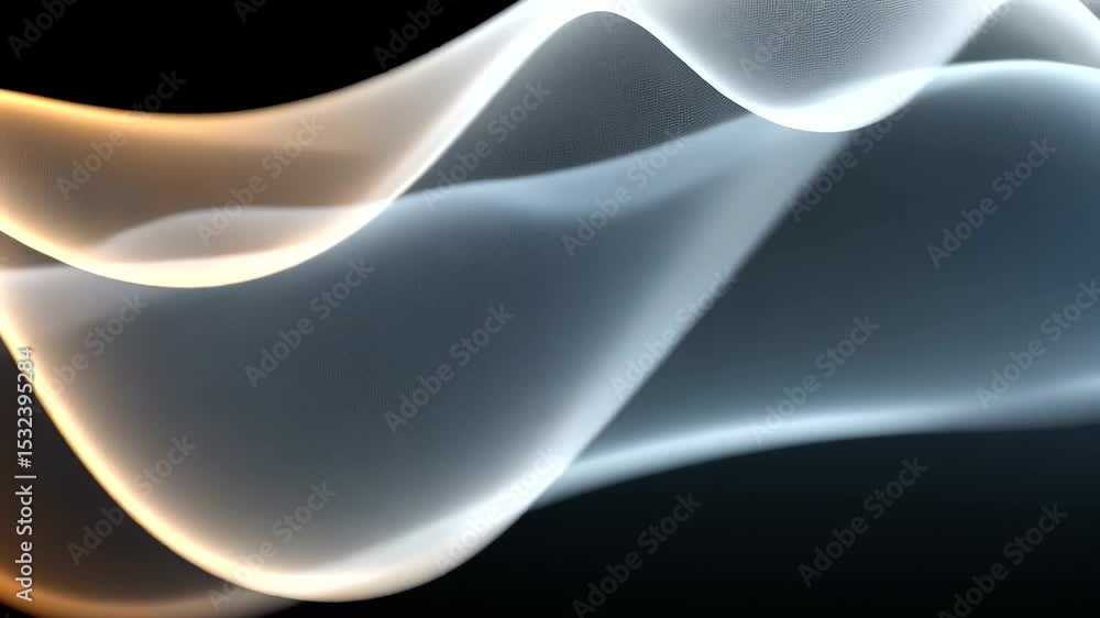 Poster abstract wave background animation with flowing light and shadow play visual