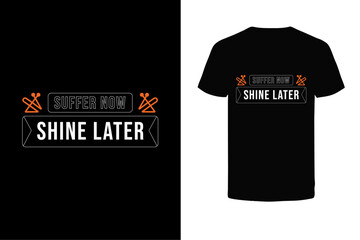 typography shine letter t-shirt design, best typography t-shirt design.