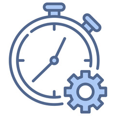 Time Management Blue Icon