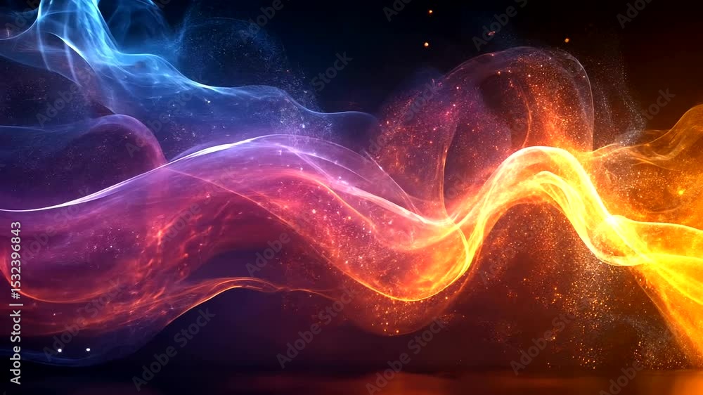 Poster abstract wave of energy and light: dynamic background for creative projects and visual effects