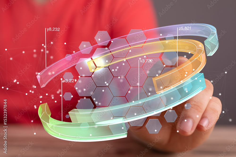 Leinwandbilder Abstract image showing growth and data analysis. Perfect for business and technology concepts.