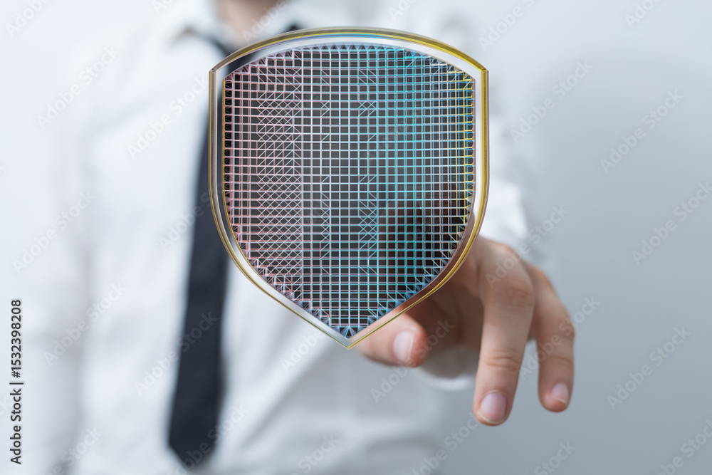 Poster Protecting your data with advanced cybersecurity solutions.  Ensuring safety and privacy.
