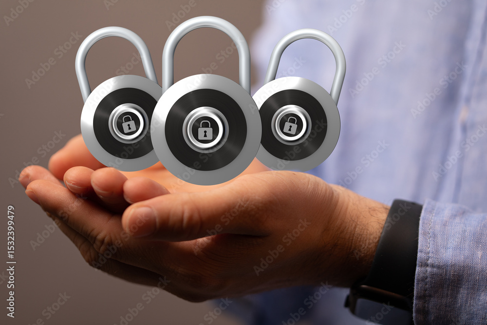 Poster Safeguarding your information with robust security measures.