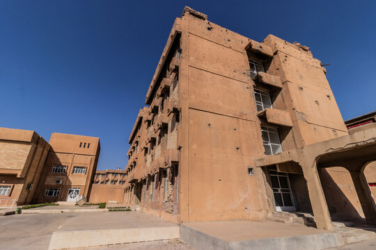 Buildings of Amna Suraka (Red prison) museum of the human rights abuses under Saddam Hussein's rule in Sulaymaniyah (Slemani), Kurdistan Region, Iraq